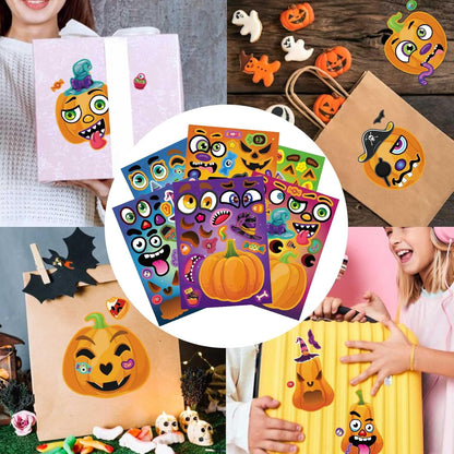 WATINC Glitter Pumpkin Stickers – Stick-On Seasonal Accent for Mantel, Stair Risers, and Party Backdrop