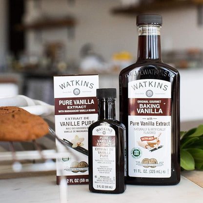Watkins Pure Vanilla Flavoring Alcohol Free for Recovery Friendly Cooking and Holistic Pantry
