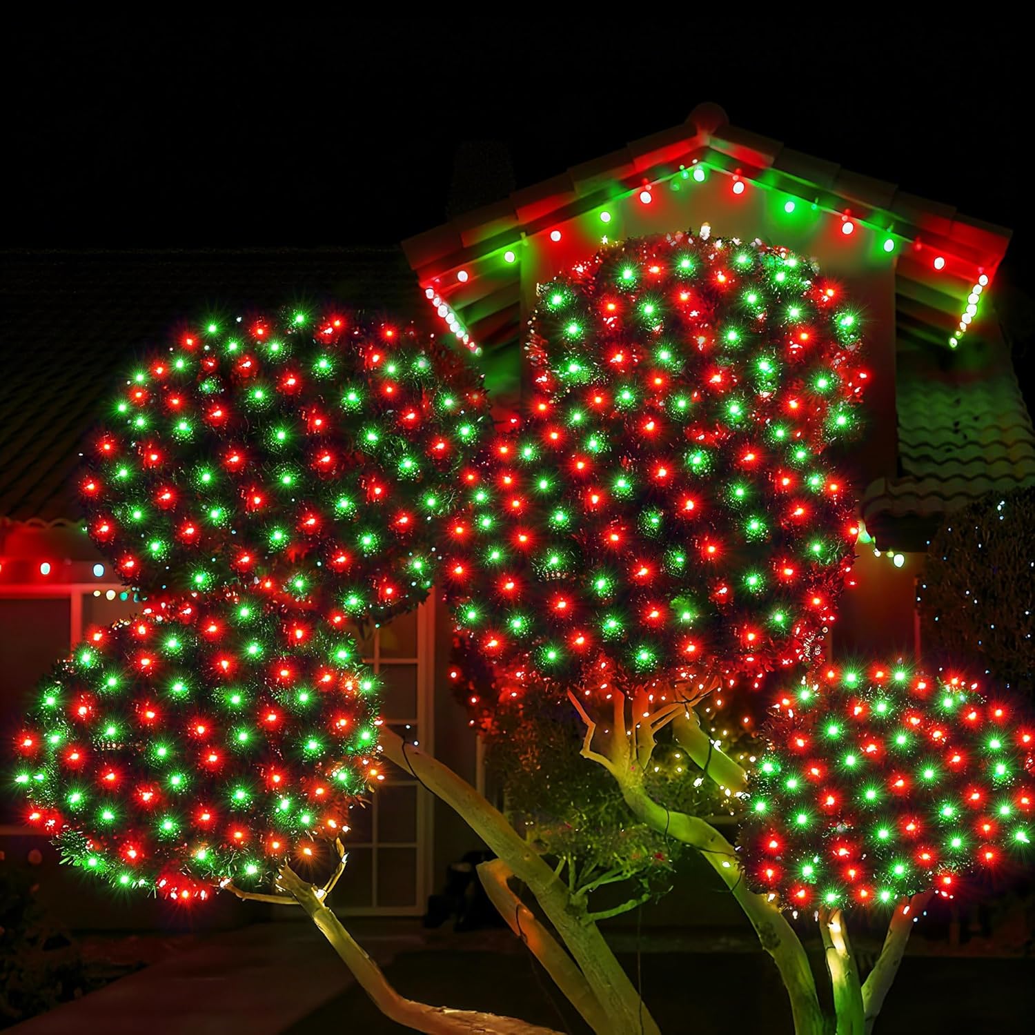 WBao Christmas Net Lights – Flameless LED Net Lights for Safe Indoor and Outdoor Holiday Use