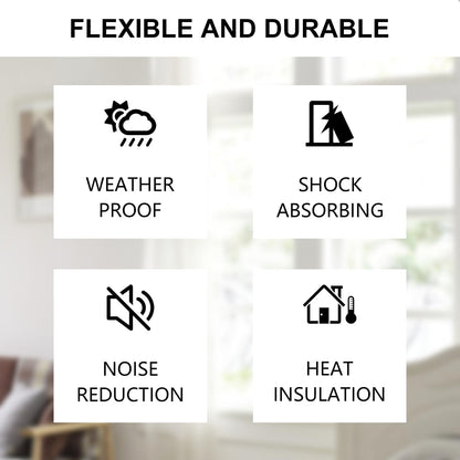Weather Stripping Heavy Duty Seal – Patio Door Weatherproofing, Extreme Temperature Foam Strip