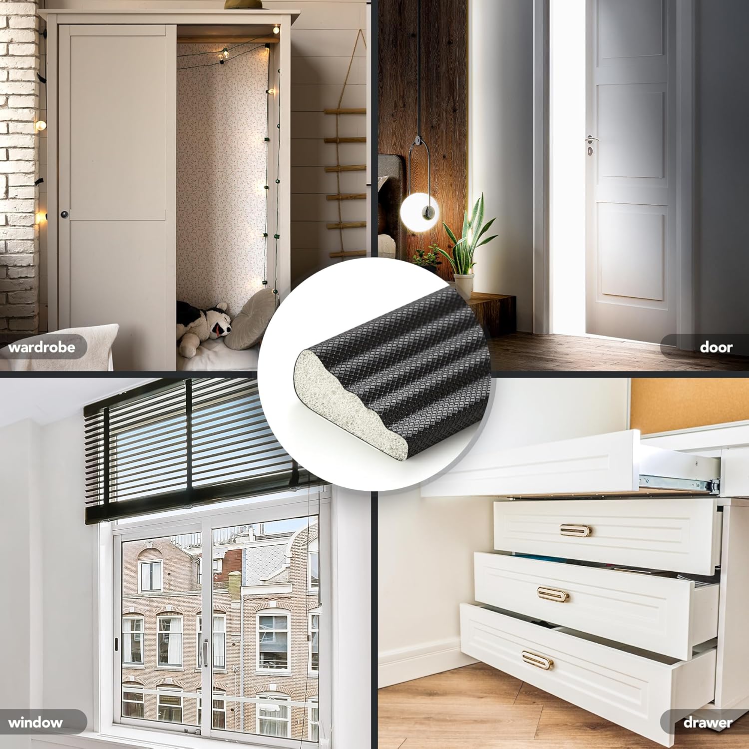 Weatherproofing Co. Sleep Sanctuary Seal – Apartment Door Weather Stripping for Noise and Draft Relief