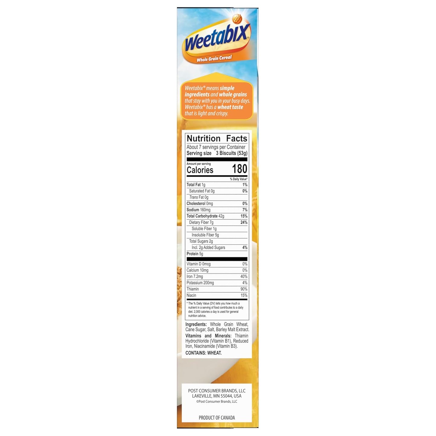 Weetabix Whole Grain Cereal – Fast Prep Cereal for Busy Commute Schedules, 14 oz Box