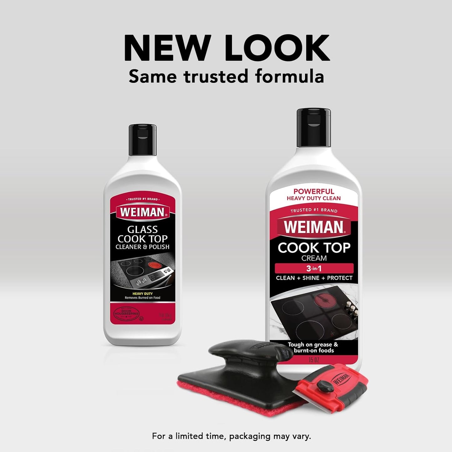 Weiman Ceramic Stove Top Cleaner – Pet-Friendly Cooktop Cleaning Kit for Induction Ranges, No Harsh Fumes