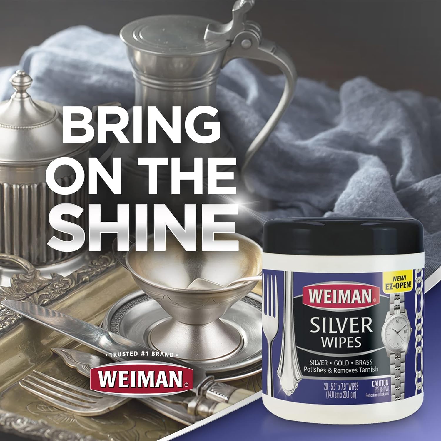 Weiman Jewelry Polish Cleaner – Single-Product Wipe for Every Metal in a Clutter-Free Home