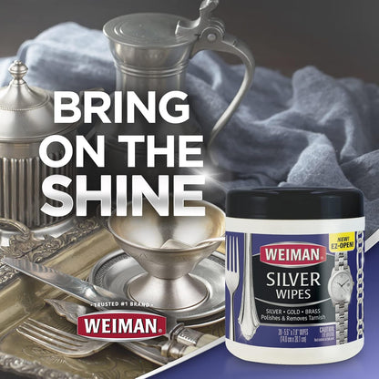 Weiman Jewelry Polish Cleaner – Single-Product Wipe for Every Metal in a Clutter-Free Home