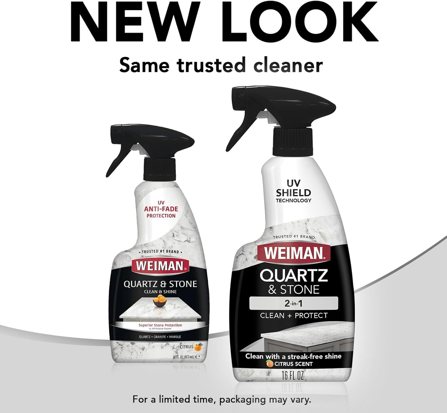 Weiman Quartz Countertop Cleaner and Polish for Bathroom Vanity and Butler's Pantry, pH Neutral Shine with Microfiber Towel