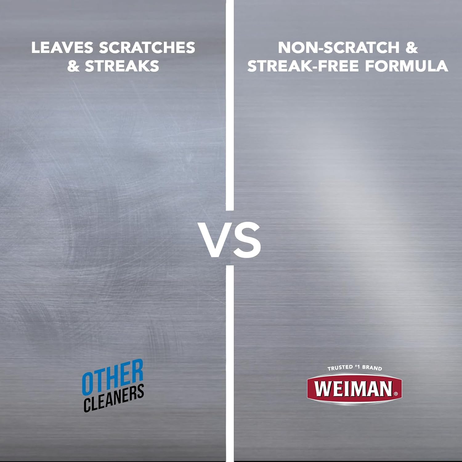 Weiman Stainless Steel Cleaner & Polish Kit – Designer-Approved Finish for Black Stainless & Chrome Kitchen Decor