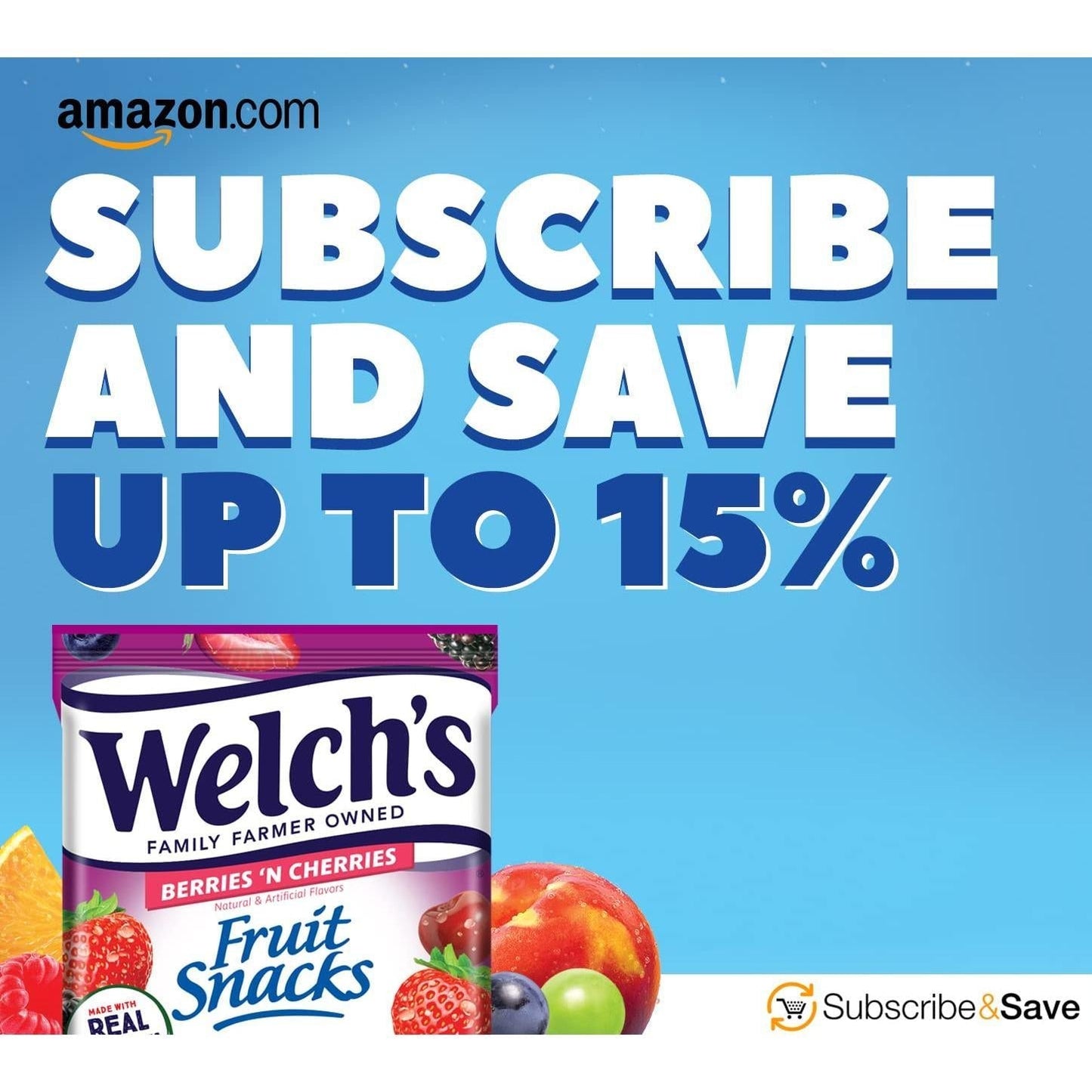 Welch's Fruit Snacks Berries 'N Cherries – Motorcycle and Road Trip Snack, Bulk 40-Pack of Portable 0.8 oz Bags