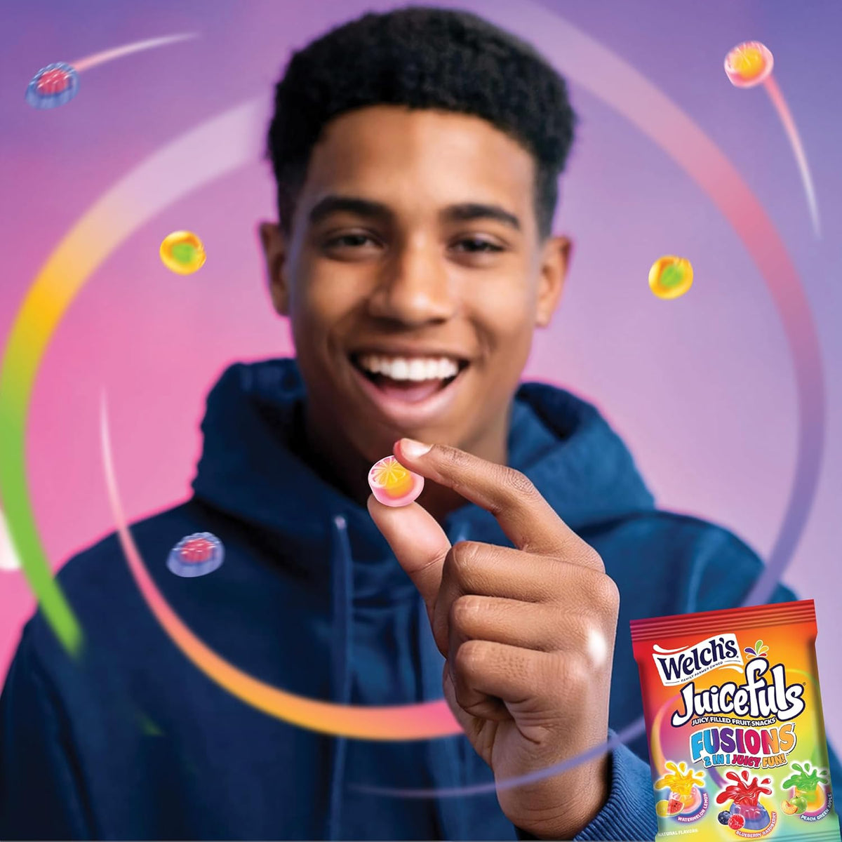 Welch's Fruit Snacks Juicefuls Fusions – Study Desk Snack for Focused Students, Vitamin Fortified (Pack of 70)