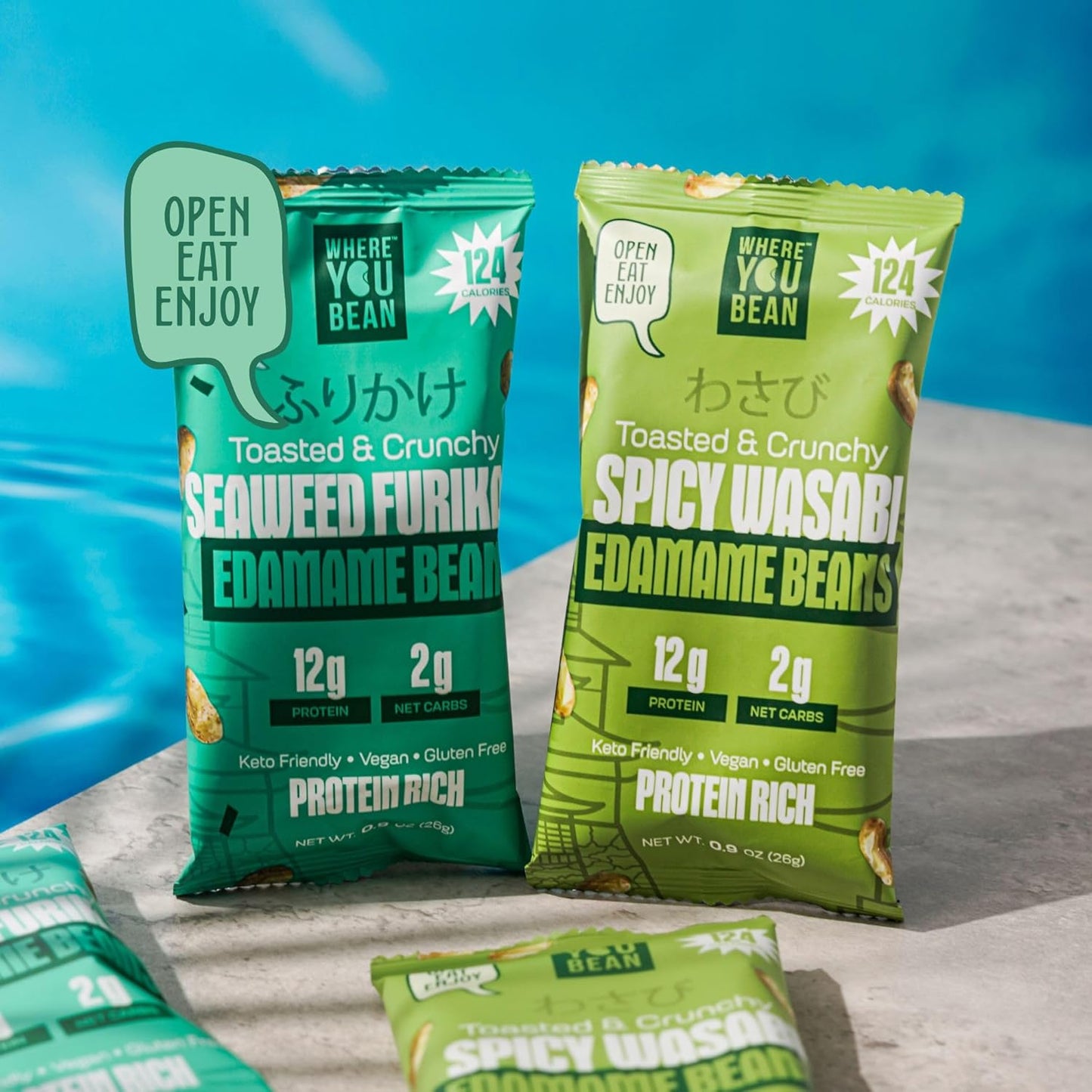Where You Bean Seaweed Furikake Edamame Beans – Portable Low-Carb Snack for Camping and Outdoor Adventures