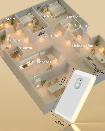 WILLED Motion Sensor Night Light – Cordless Baby Night Light for Nursery Hallway and Bathroom