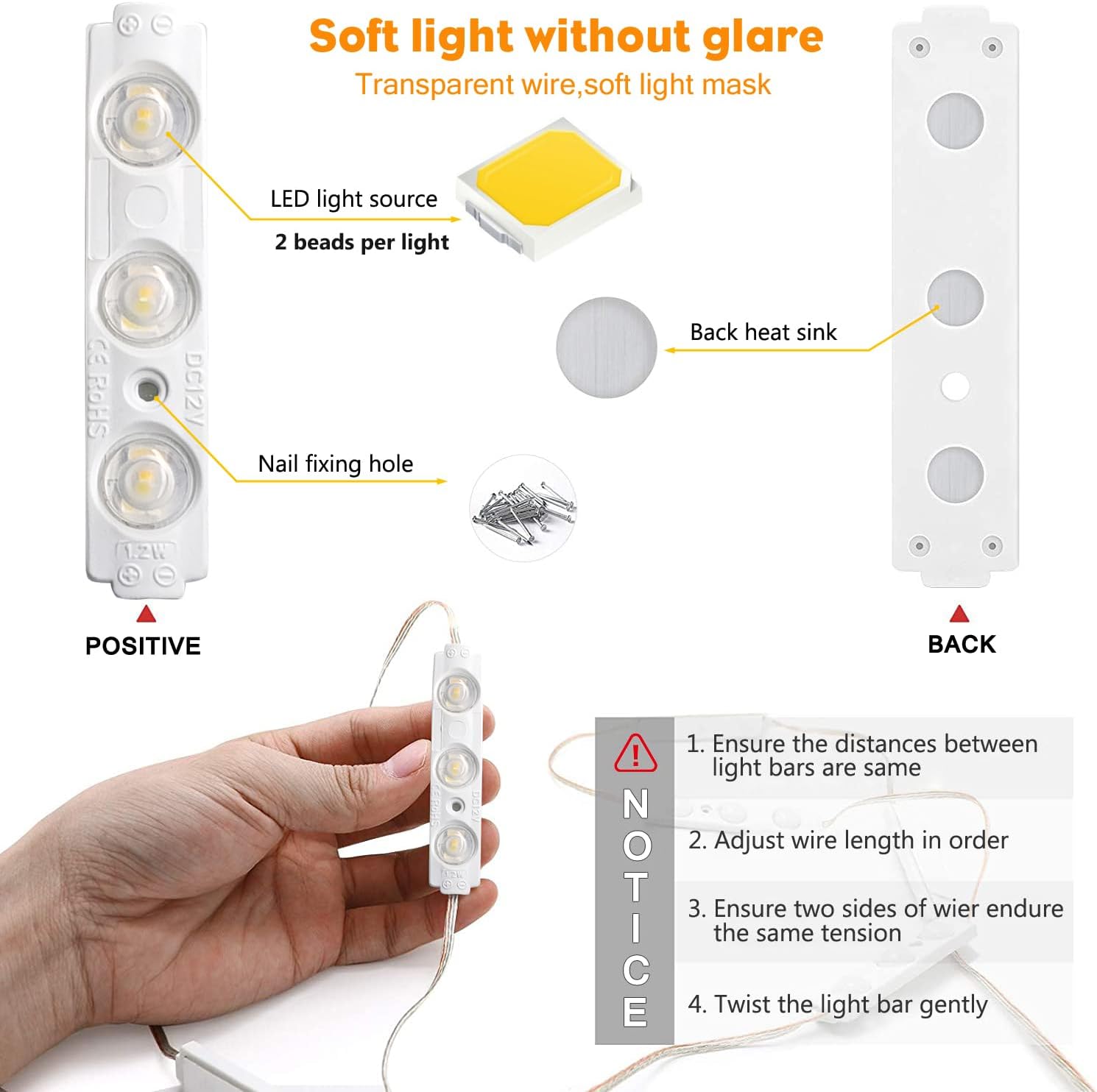Winees Mirror Light Kit – Stylish Living Room Vanity Upgrade for Modern Interior Aesthetics
