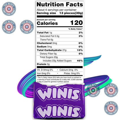 Winis Variety Taffy Mix – Thoughtful Get Well and Hostess Gift Featuring Six Plus Assorted Flavors in 50 Individually Wrapped Pieces