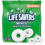 LIFE SAVERS Hard Candy Mints – Christmas Gift Bag Pun-Themed Present for Friends, 13 oz Sharing Size
