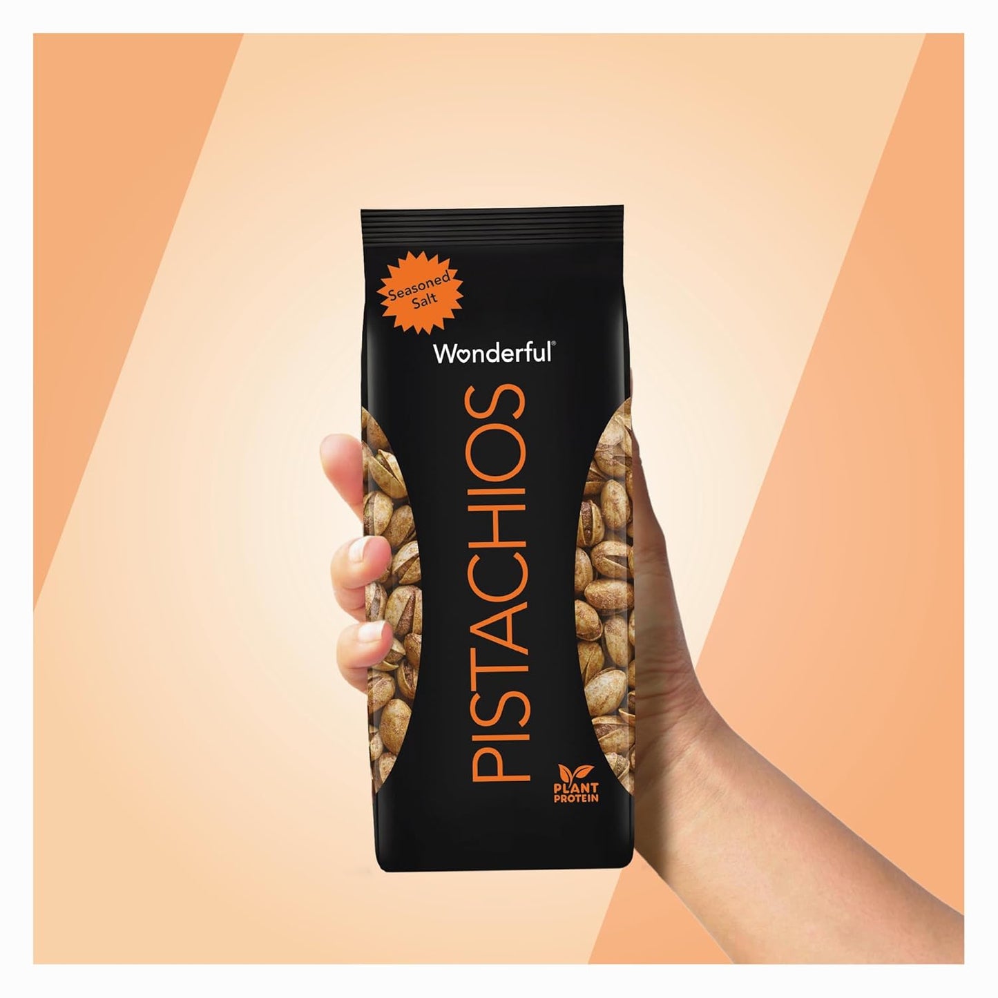 Wonderful Pistachios In Shell Seasoned Salt – Simple Ingredient Snacking for Intentional Minimalist Homes, 14 oz Stand-Up Pouch