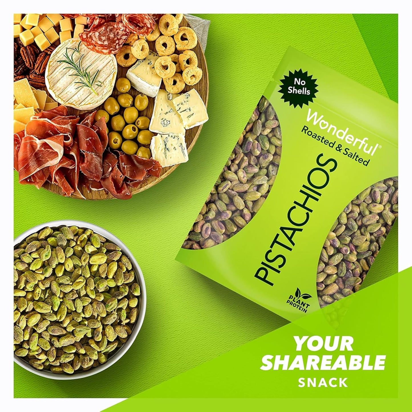 Wonderful Pistachios No Shells – Allergen-Conscious Family Snack for Playdates and Road Trips