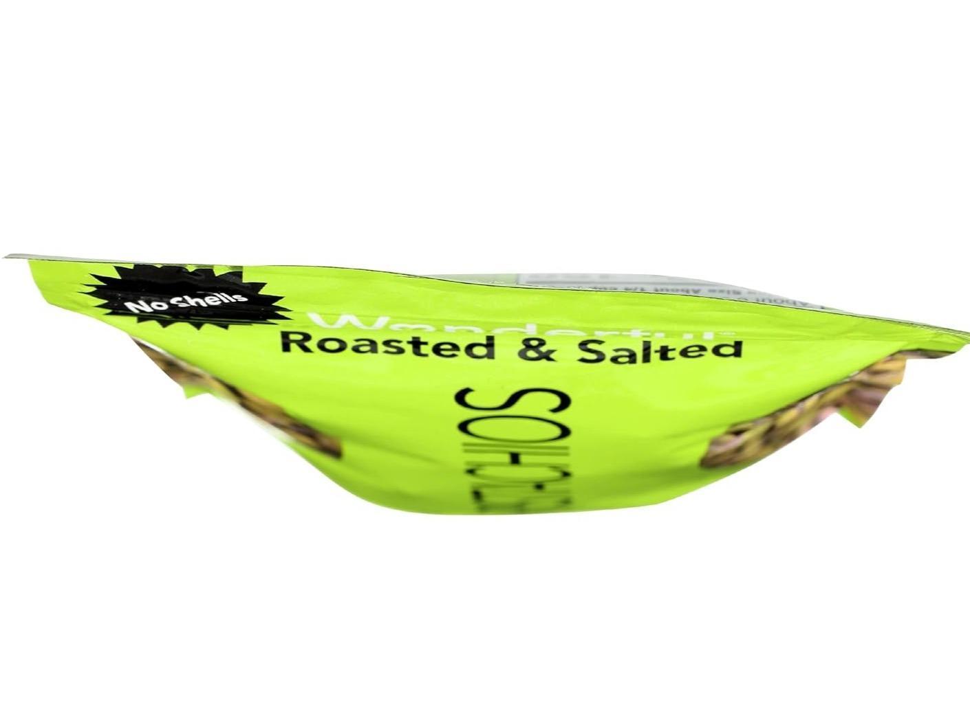 Wonderful Pistachios Roasted & Salted Shelled — Pre-Shelled Nut Snack Safe for Older Kids