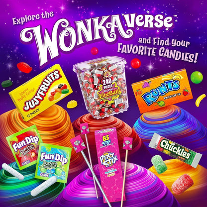 Wonka Spree Original Hard Candy – Midday Work Pick-Me-Up, Five Flavors in 12 oz Resealable Bag
