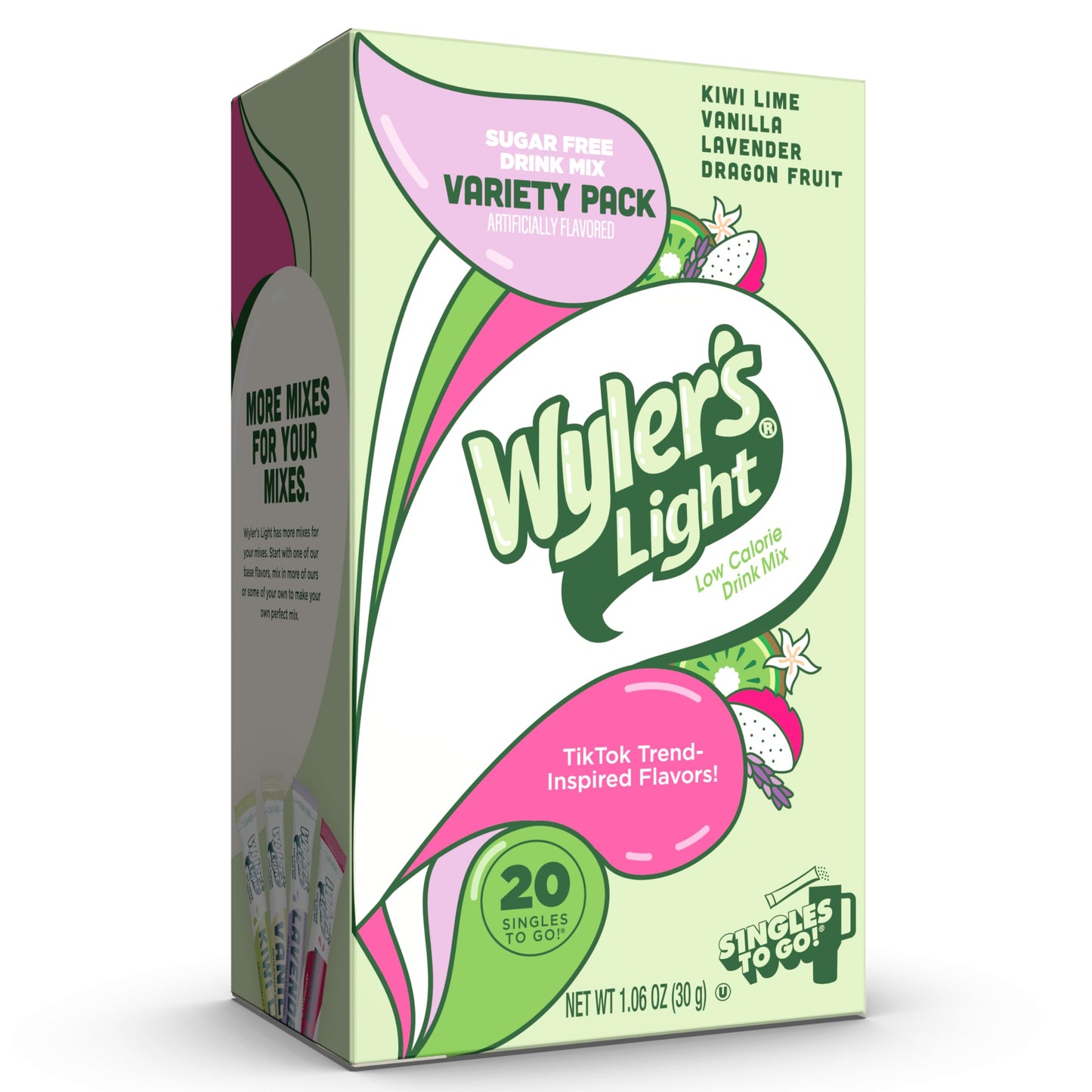 Wyler's Sugar-Free Water Flavoring – Single-Serve Hydration Packets for Shift Workers and Remote Employees