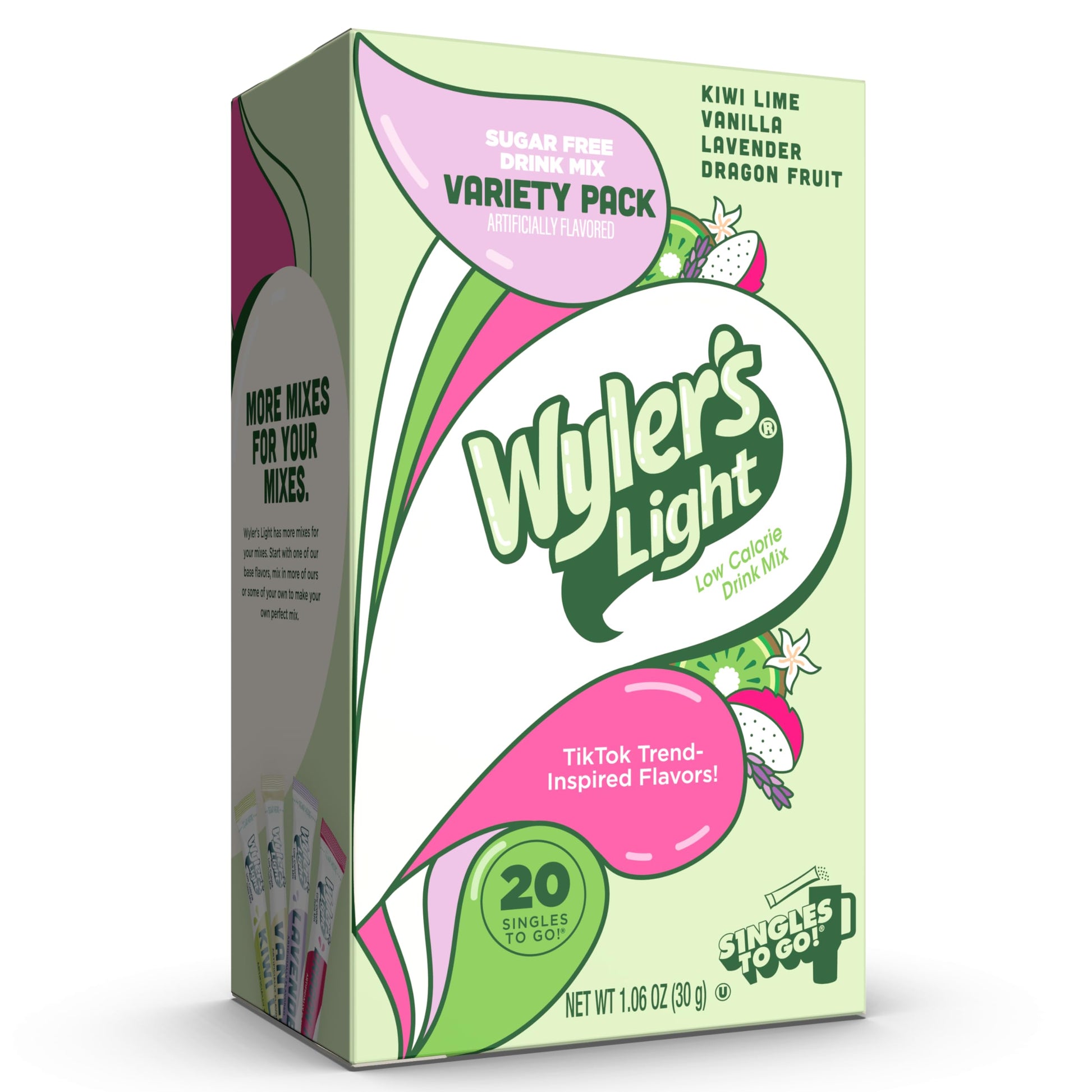 Wyler's Sugar-Free Water Flavoring – Single-Serve Hydration Packets for Shift Workers and Remote Employees