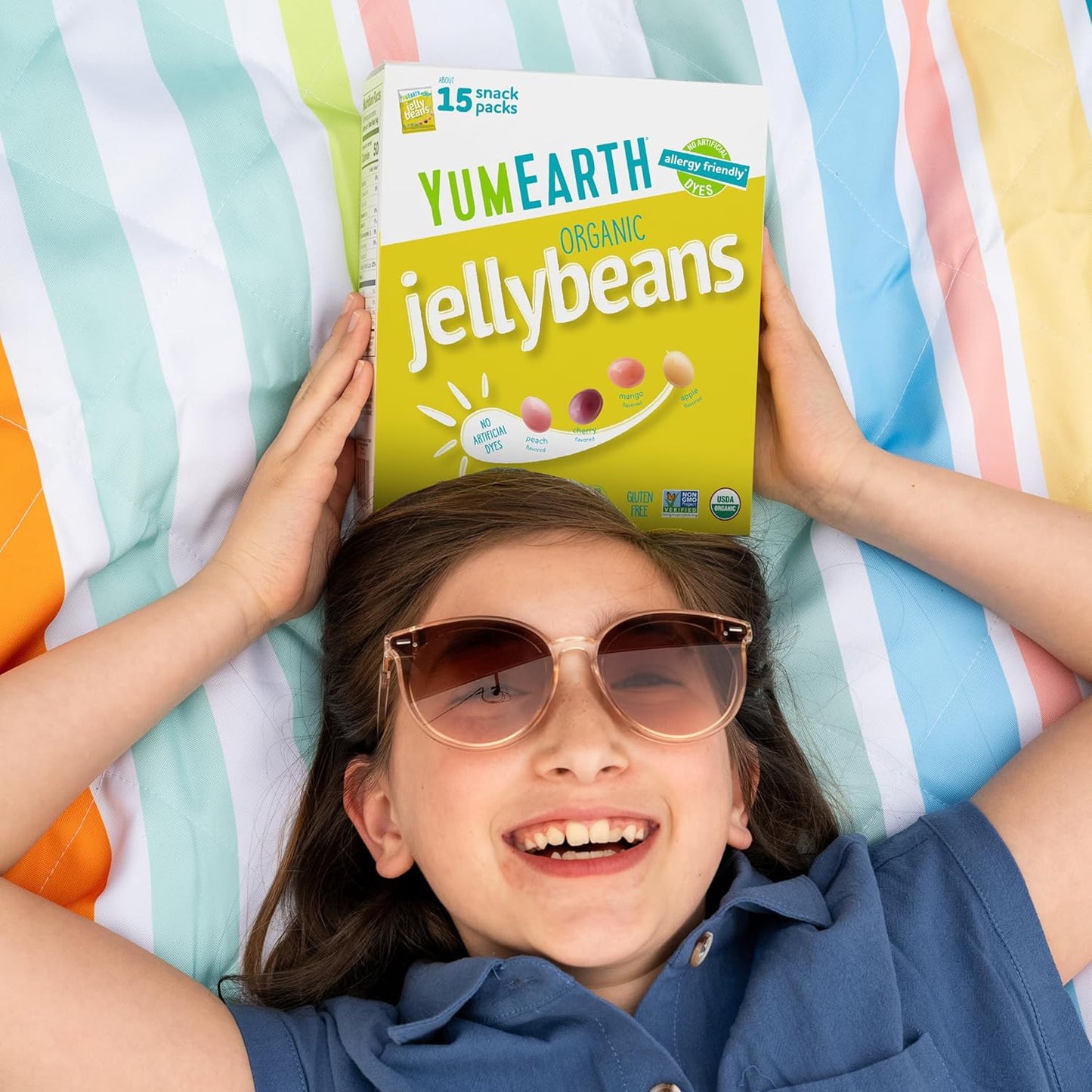 YumEarth Organic Jelly Beans – USDA Organic Vegan Candy for Office Desk Drawers, Gym Bags, and Road Trip Snacking