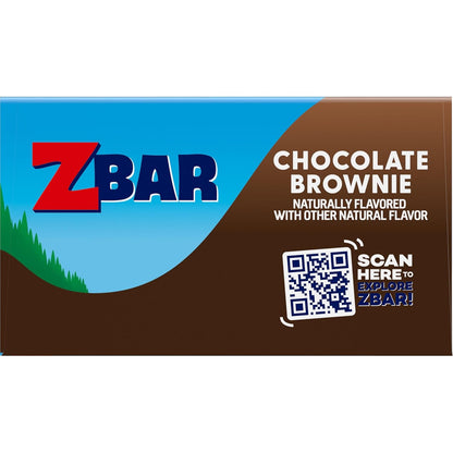 Zbar Chocolate Brownie Soft-Baked Snack Bars – Guilt-Free Lunchbox Treat Made with Clean Label Ingredients, 18 Pack