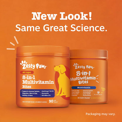 Zesty Paws Advanced Joint and Coat Chews – Boutique-Quality Supplement with OptiMSM and CoQ10