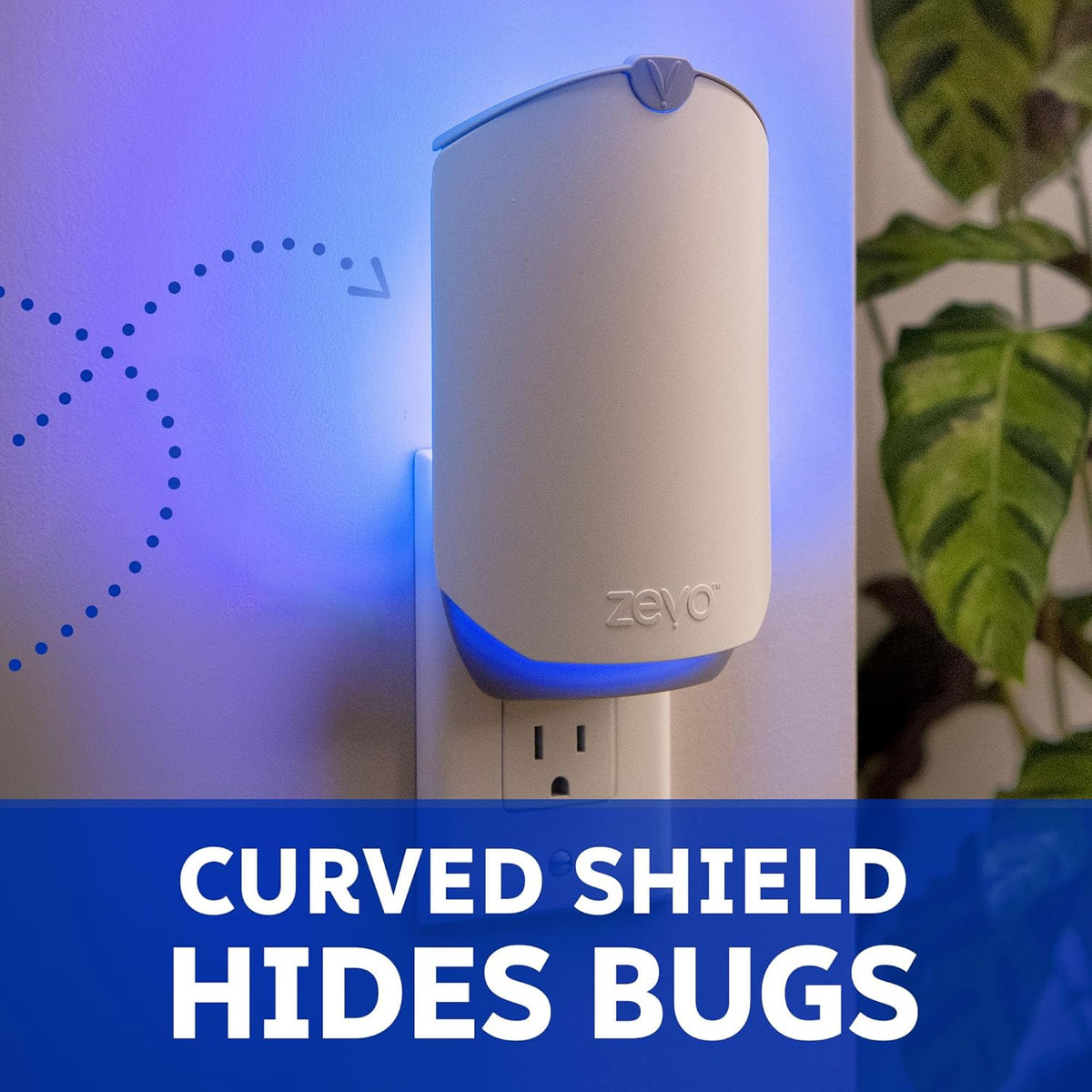 Zevo Indoor Bug Trap – Living Room Fruit Fly Catcher Near Fruit Bowls, Blends With Neutral and Farmhouse Interiors