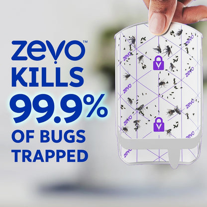 Zevo Indoor Bug Trap – Living Room Fruit Fly Catcher Near Fruit Bowls, Blends With Neutral and Farmhouse Interiors