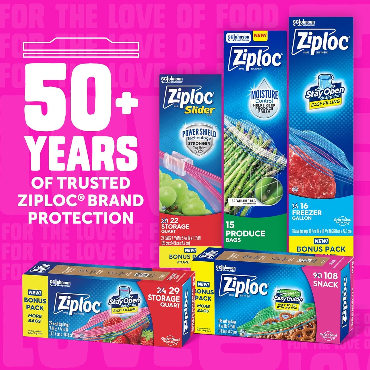 Ziploc Gallon Stay Open Design Bags – Streamlined Freezer Storage for Batch Cooking