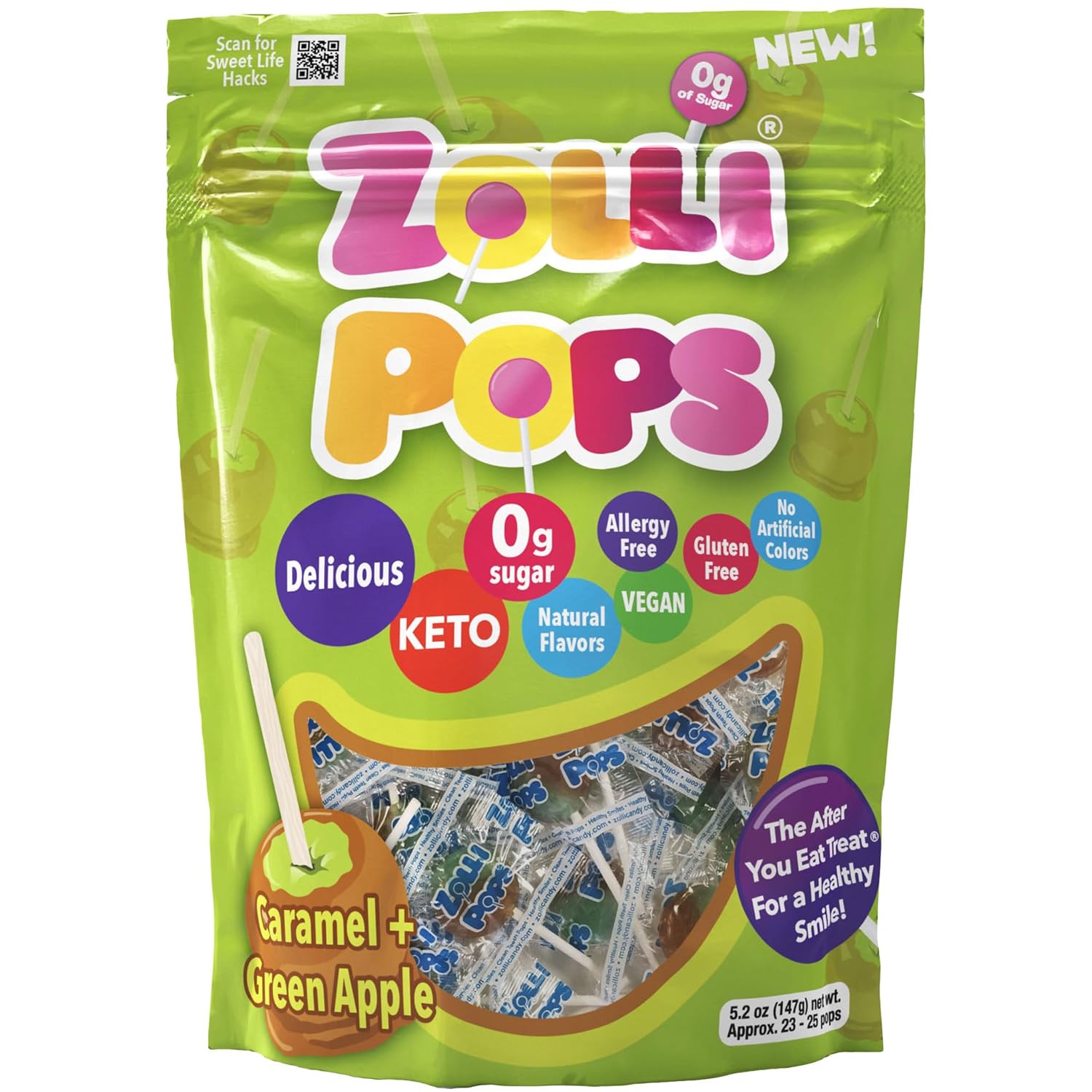 Zollipops Dentist-Approved Cavity-Fighting Lollipops – Xylitol Candy That Actively Protects Teeth in Kids and Adults